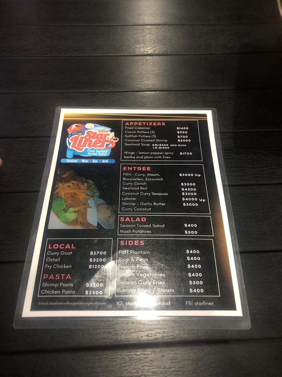 Menu Starliner Seafood Wine-Bar And Grill-2
